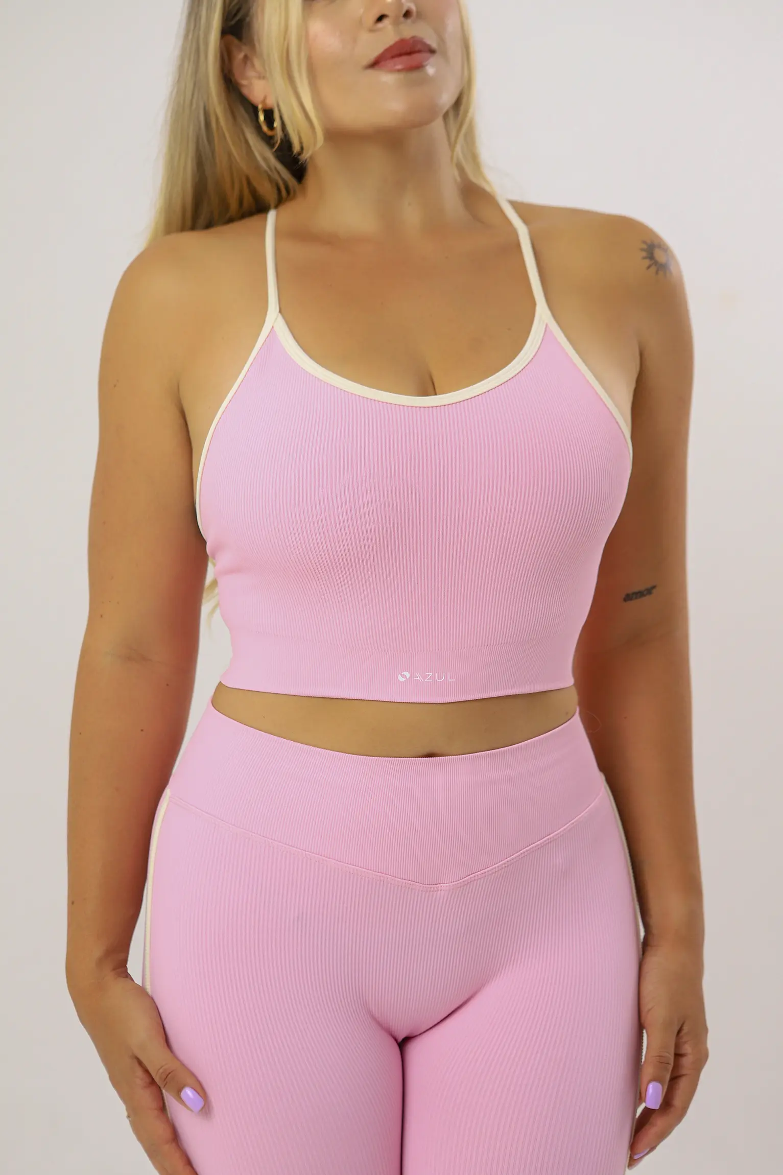 Top Cyrus · Sesgo crudo tiras · Rosado Baby - Image 3